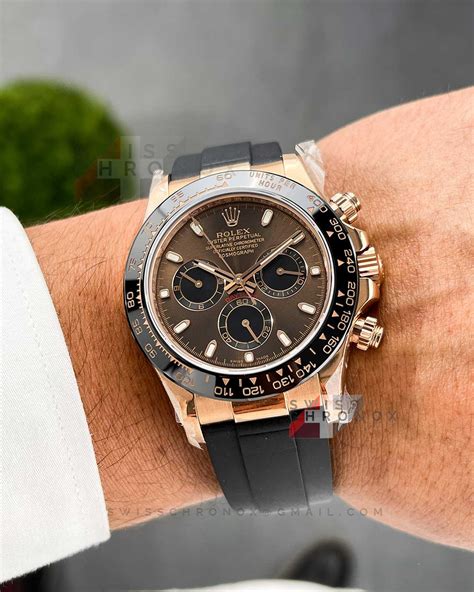 rolex cosmograph daytona rose gold chocolate dial ราคา